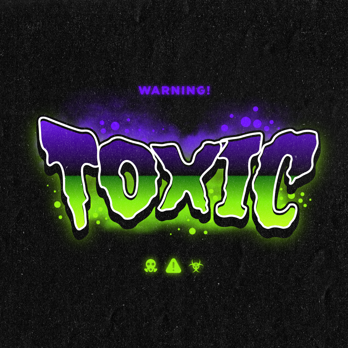 A neon sign that says toxic.